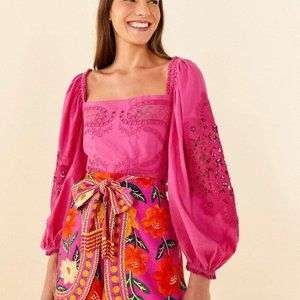 Pink Lace Blouse - Farm Rio - NWT